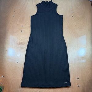 Armani Exchange Sleeveless Rib Knit Dress - Black